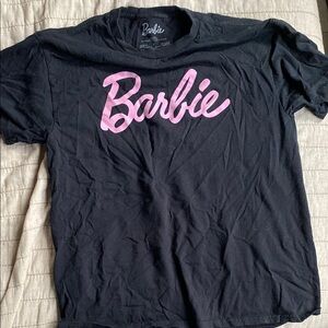 Barbie Kids Black T-Shirt with Pink Logo